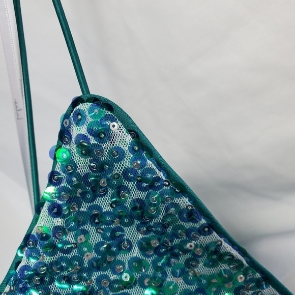 LULUS Force of Fashion Blue Backless Sequin Mini Dress mermaid NWOT size S (A-7) - Picture 13 of 15